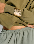 Bracelete liso dourado