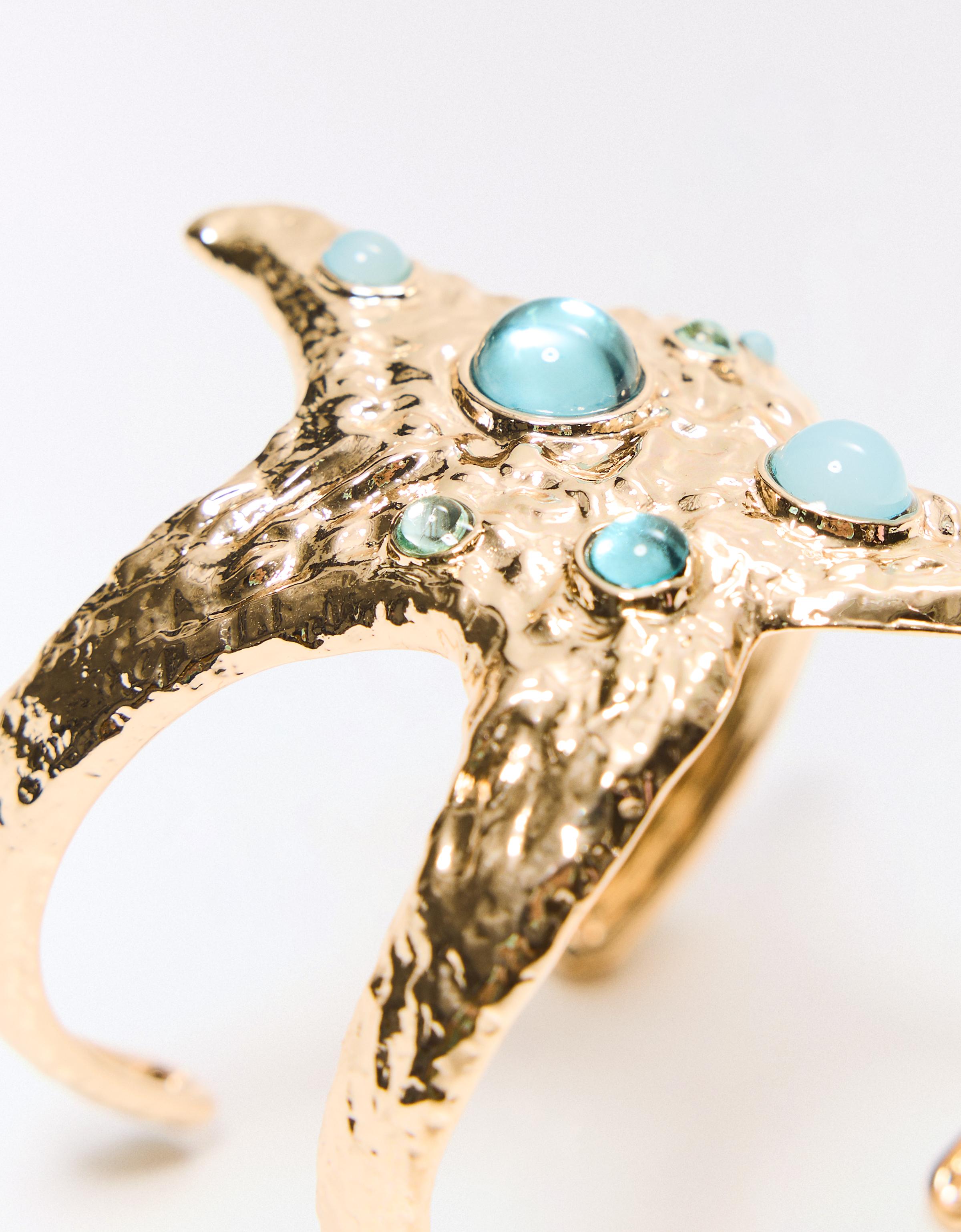 Bracelete estrela-do-mar dourado