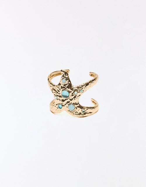 Bracelete estrela-do-mar dourado