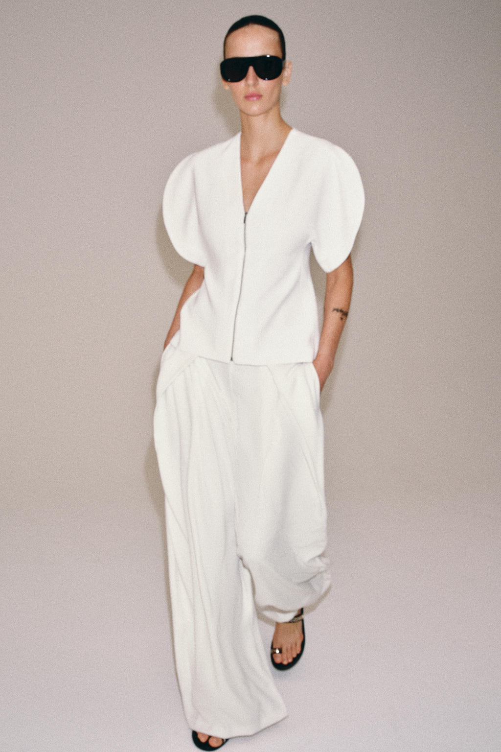 Top ZW Collection decote V branco